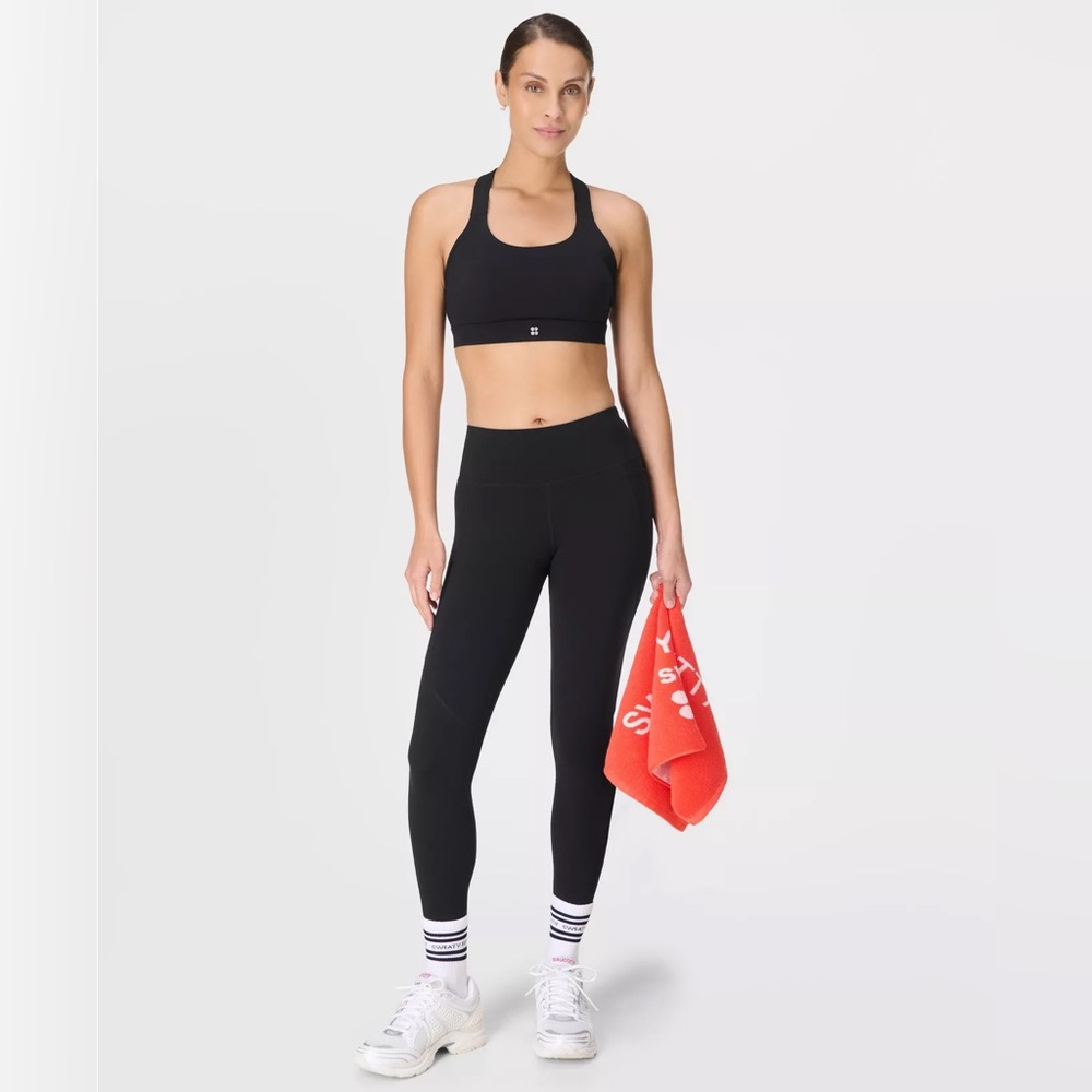 Sweaty Betty Power 7/8 Length Leggings w/ Compression Waistband in Black